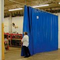 Tmi Global Industrial„¢ Solid Blue Curtain Wall Partition 12 x 10 QSCS-144X120